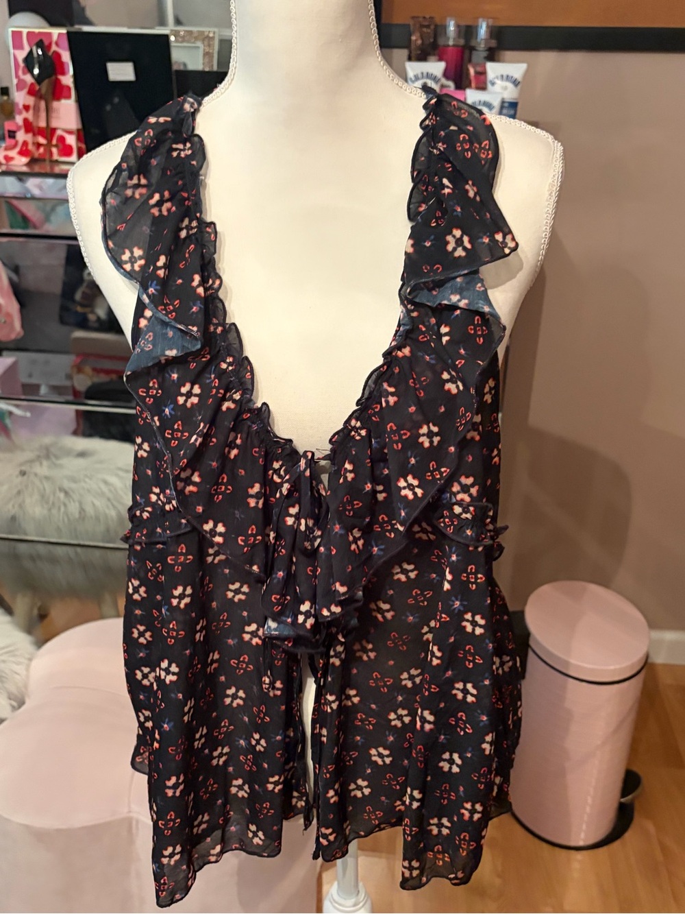NWT Free People Fearless Knit Tank in Night Sky Combo Size M - Picture 9 of 14